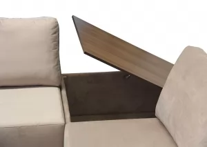 Sofá 3 Lugares com Puff Baú