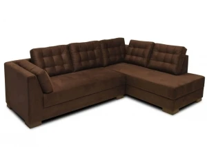Sofá de Canto 5 Lugares 2,78m x 1,85m Chaise Lado Direito - PROMOÇÃO VELUDO  