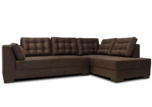 Sofá de Canto 5 Lugares 2,78m x 1,85m Chaise Lado Direito - PROMOÇÃO VELUDO  