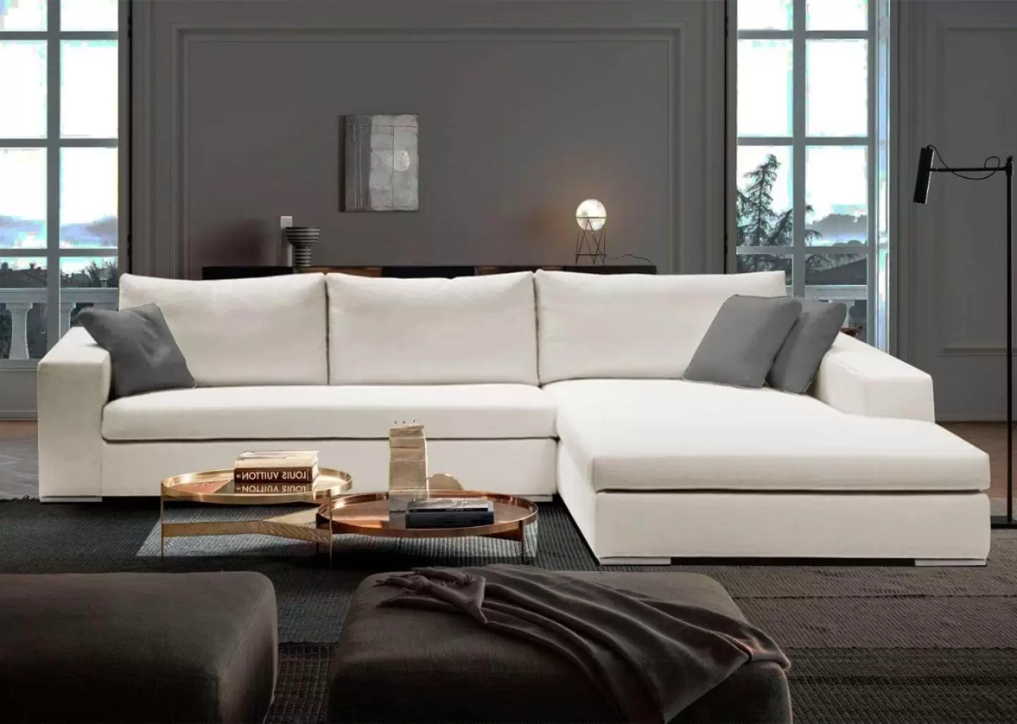 Sofá de Canto com Chaise de Casal - Enz006