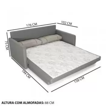 Sofá Cama 2 Lugares  Queen 1,76m