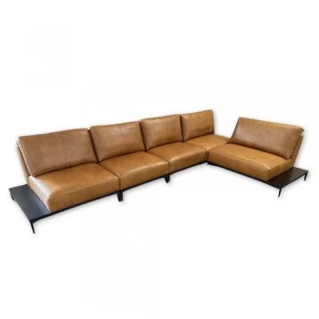 Sofá Modular MAD001 - Design Contemporâneo com Base em MDF e Pés de Aço